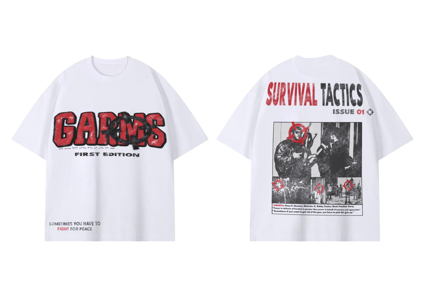 "Survival Tactics" Oversized Graphic Tee